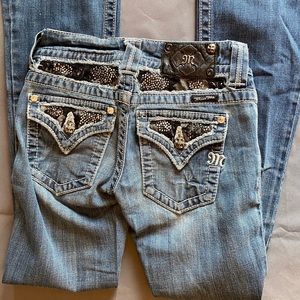 Women's Miss Me Jeans Black Lace Bootcut 25